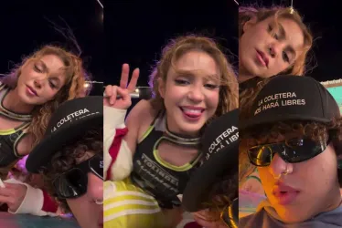  Shakira y Beéle en el rodaje del video musical.