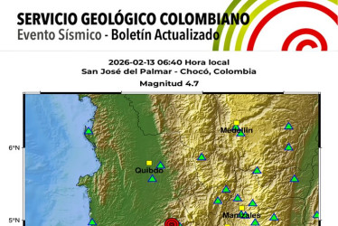 Sismo de magnitud 4.7 se sintió en el Eje Cafetero en la mañana de este viernes 