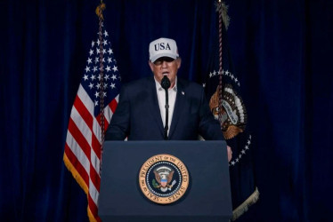 Trump indicó que se trata de una "misión noble" y pidió a la Guardia Revolucionaria Iraní que deponga las armas.