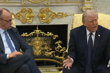 Trump y el canciller de Alemania