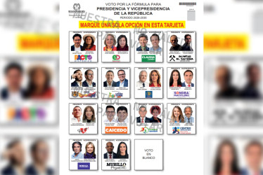 El tarjetón consta de 14 fórmulas a la Presidencia y la opción de voto en blanco. La primera vuelta está programada para el 31 de mayo.
