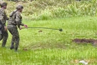 Los artefactos explosivos fueron lanzados con drones 