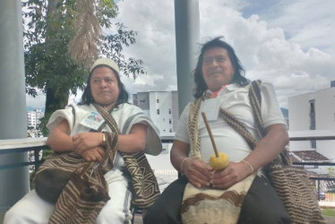 Foto I LA PATRIA  Miembros de la comunidad Karwa de la Sierra Nevada de Santa Marta participan en el Primer Encuentro Internacional de Saberes y Diversidades, en la Facultad de Arquitectura de la Universidad Nacional sede Manizales.