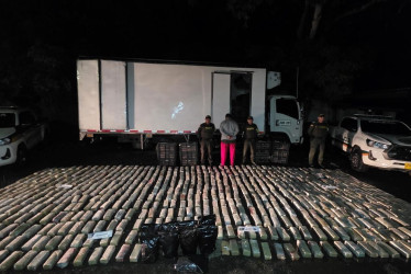 En el operativo fue capturado en flagrancia un hombre de 61 años, natural de Cartagena, quien conducía el camión blanco. 