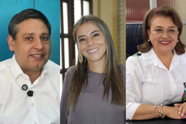 Juana Carolina Londoño, Mauricio Lizcano, Karen Suárez, Constanza Montoya y Carlos Cruz.