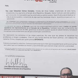 Envió cartas con datos personales