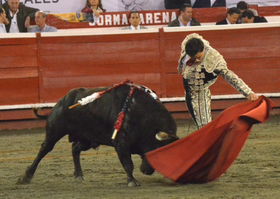 Natural de Juan de Castilla al toro Buenavida de la ganadería de Santa Bárbara, que le permitió ser el triunfador de la temporada taurina anterior.