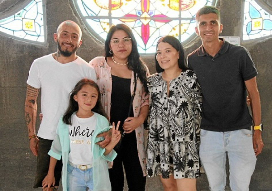 Fotos | Argemiro Idárraga | LA PATRIA  Sebastián Salazar, Johanna Duque, Lisbeth Beltrán, Cristian Cardona y Luciana Cardona, visitantes de Medellín.