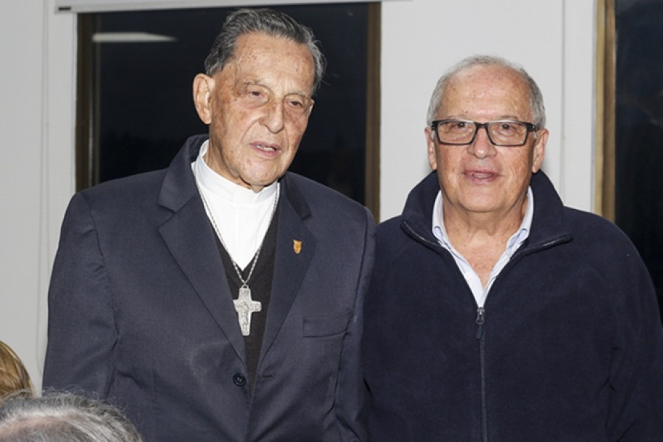 Fotos | Darío Augusto Cardona S | LA PATRIA Presbítero Leopoldo Peláez y el ingeniero José Eduardo Echeverri de la Roche