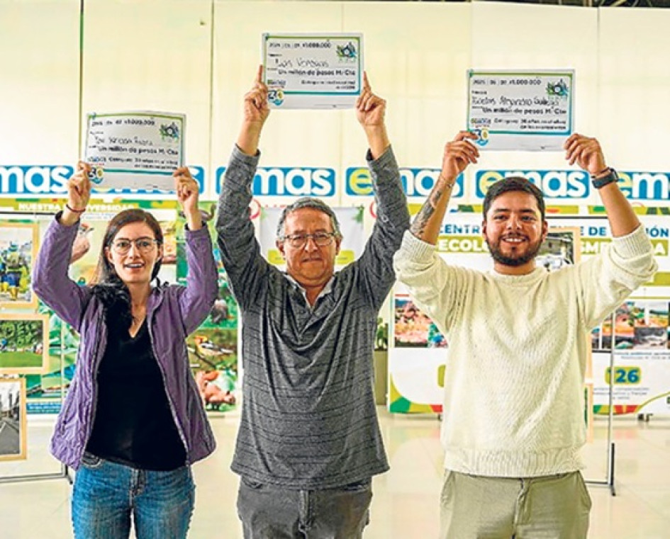 Ganadores: Yeni Vanessa Rivera, Luis Fernando Venegas y Nicolás Alejandro Gallego.
