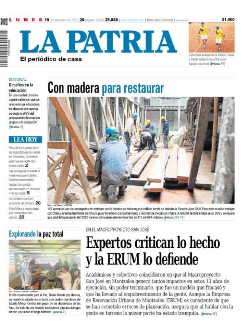 Portada 19 de septiembre del 2022