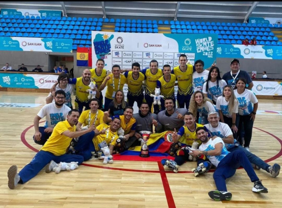 Los campeones de la Copa Intercontinental en los World Skate Games 2022.