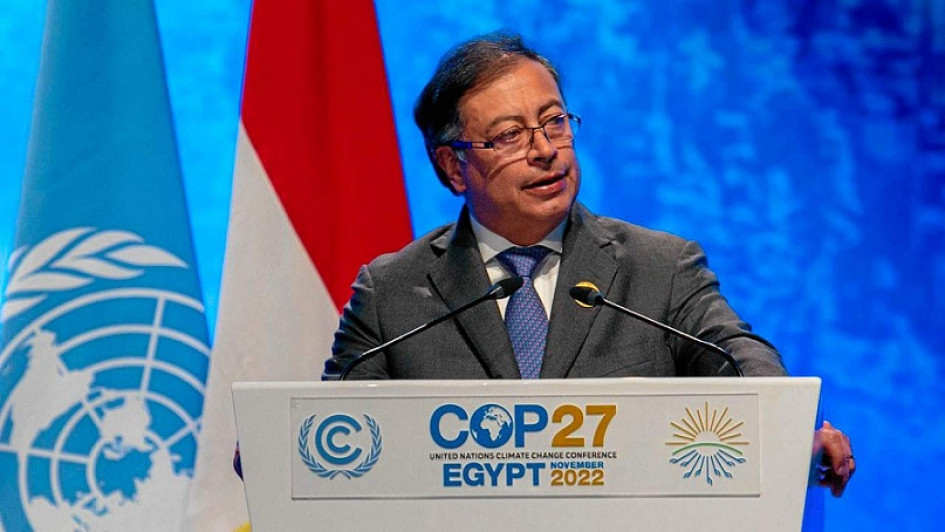 Gustavo Petro, presidente de Colombia, durante su intervención en la COP27.