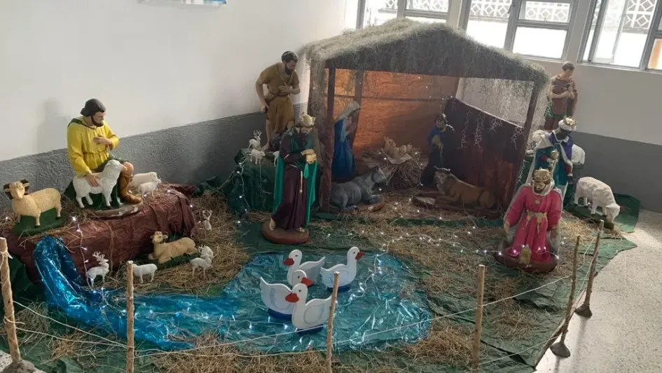 En el hospital San Vicente, de Anserma, también armaron el pesebre.