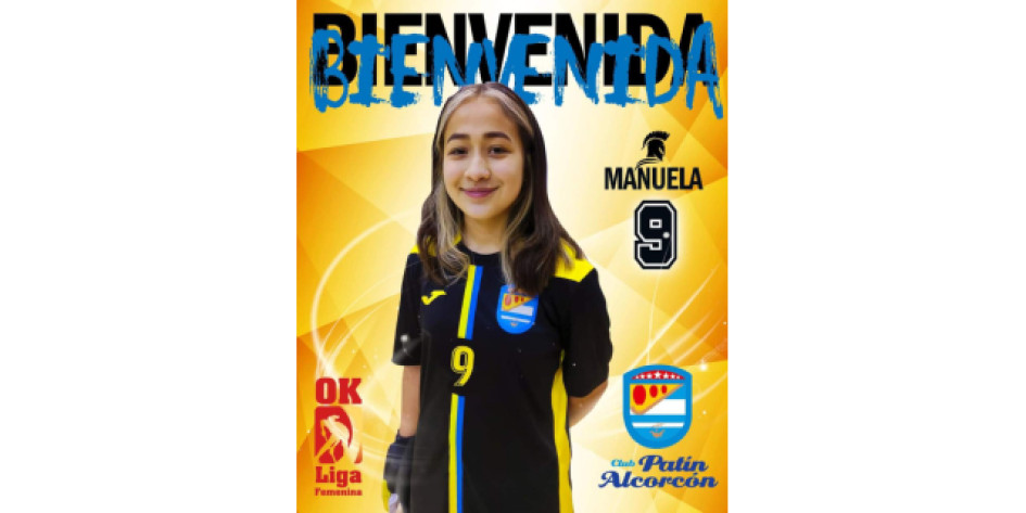 Manuela Arias Patiño, nacida en Manizales en el 2004, es la nueva jugadora del Club Patín Alcorcón.