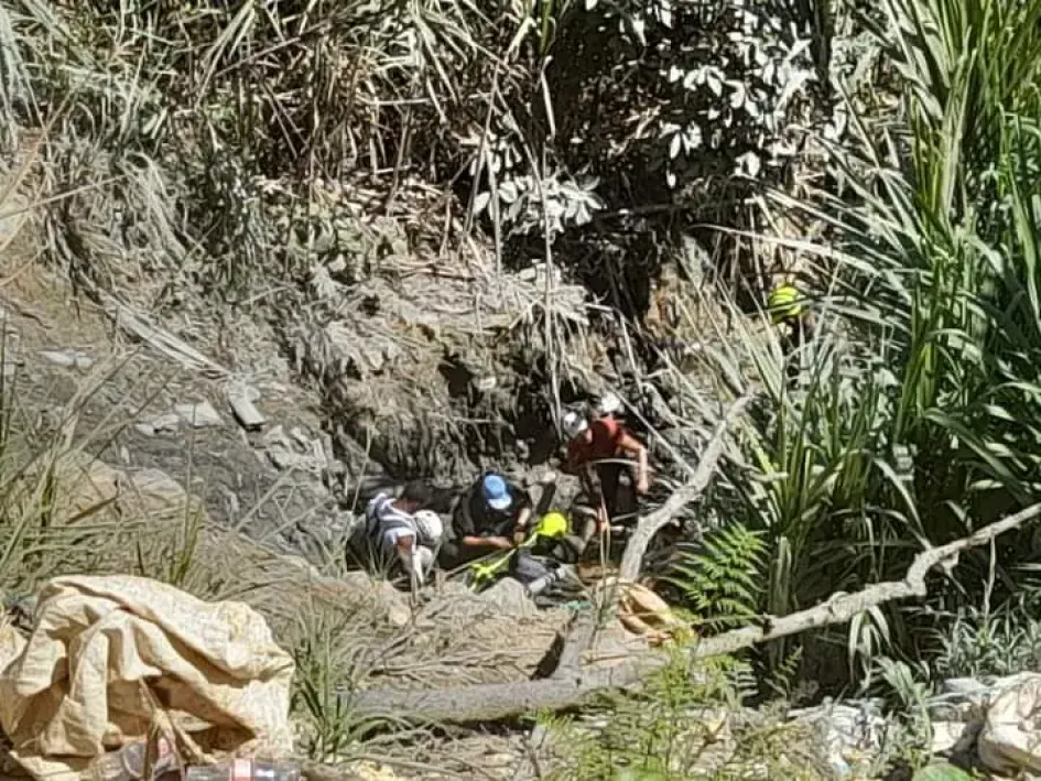 Zona donde cayó el hombre de 28 años en Marmato.