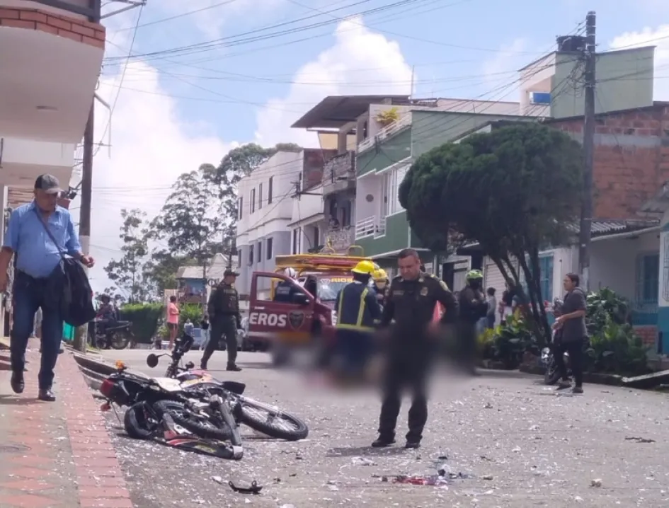 Este es el accidente en el que murió la persona por la explosión de la pólvora.