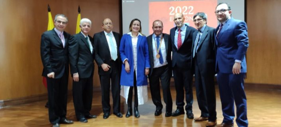 La ministra de Salud, Carolina Corcho, en Bogotá durante la celebración del Día del médico. 