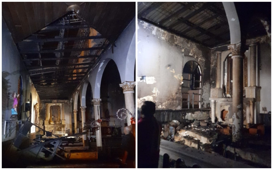 El incendio afectó parte del techo de la edificación y la sacristía. Además, quemó un cuadro de la Virgen de Guadalupe, advocación mariana que el pasado 12 de diciembre conmemoraron los católicos.