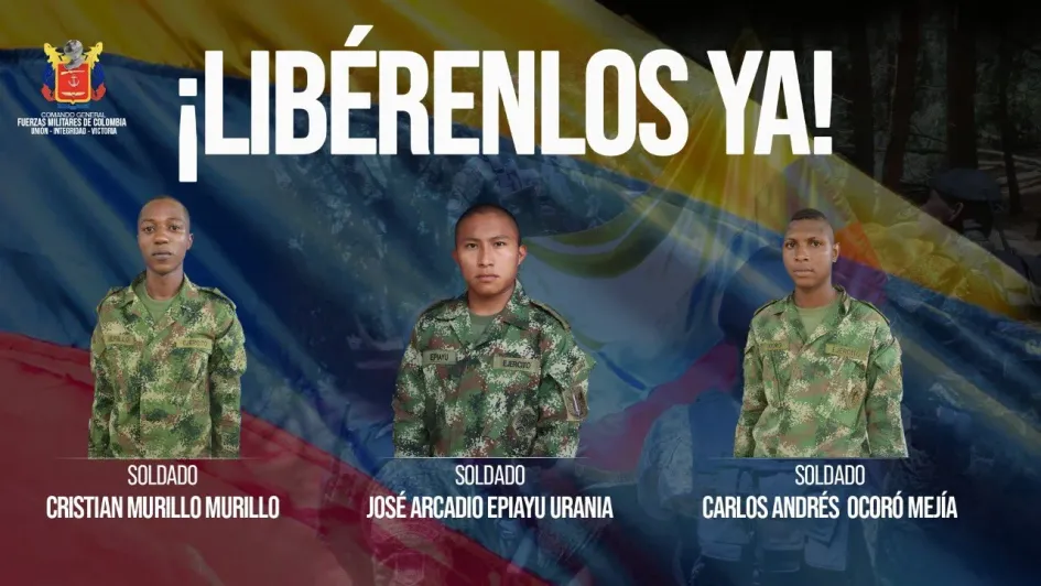Disidencias de las Farc secuestran a tres soldados en el Cauca