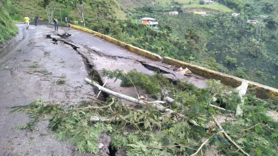 inestabilidad en vía Manzanares-Marquetalia