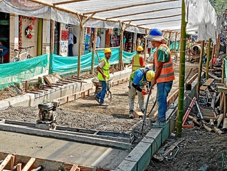 Los comerciantes de la carrera 7 de Chinchiná, por donde se construye un bulevar, promueven una rifa para reactivar el sector.