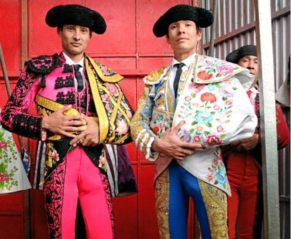 Los toreros Ricardo Rivera (izquierda) y Andrés de los Ríos.