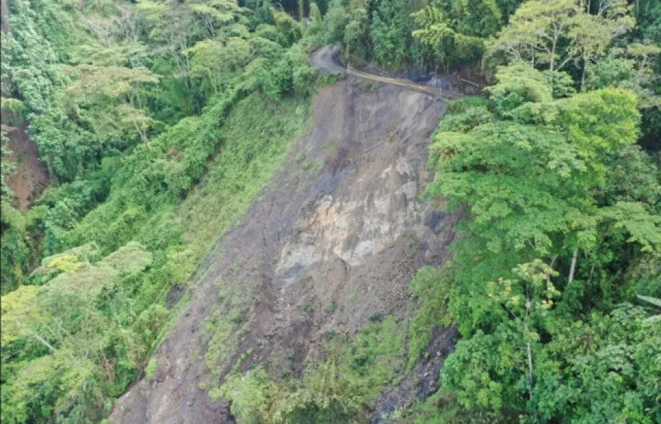 vereda La Argelia Baja derrumbe