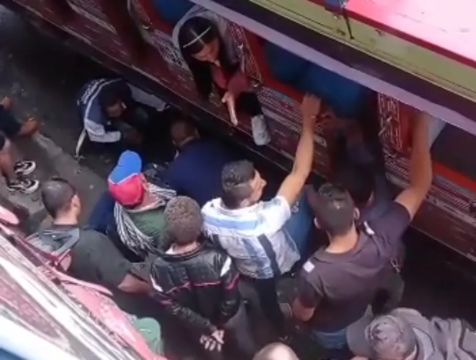 Este es el momento del accidente.