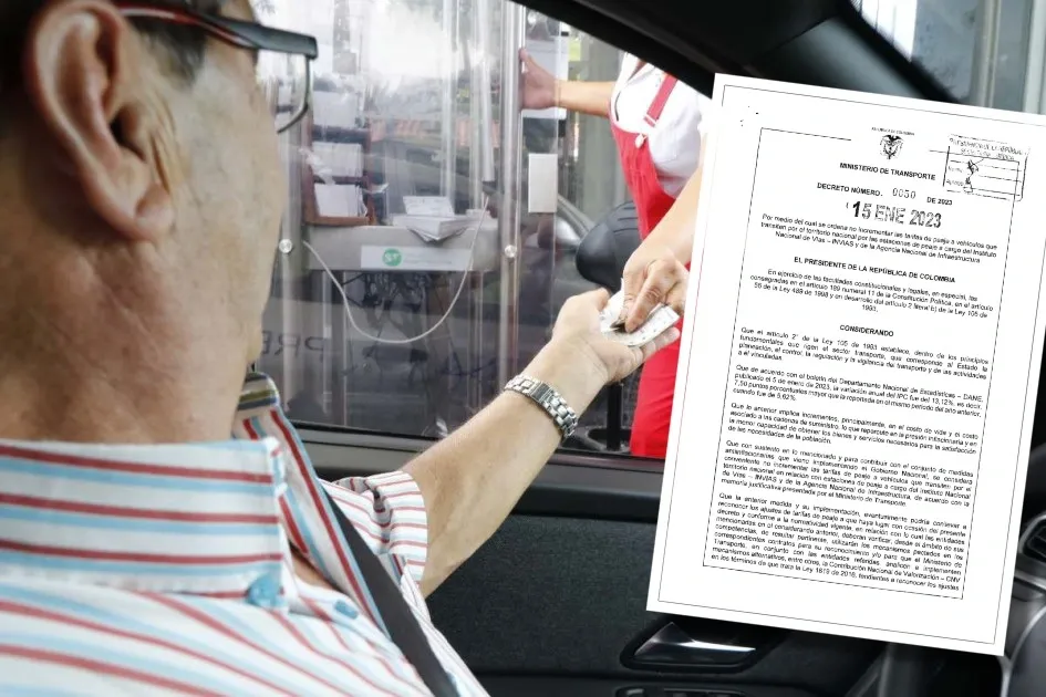 Mintransporte expide decreto con el que congela precios de los peajes