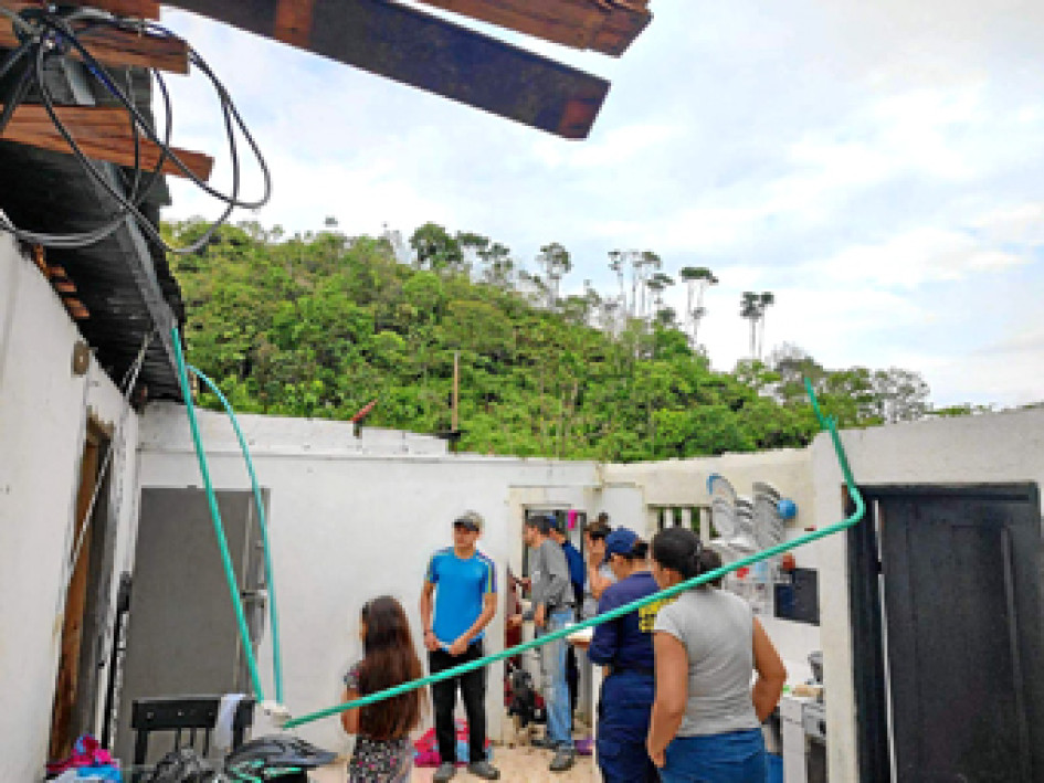 Una de las viviendas afectadas en Norcasia.