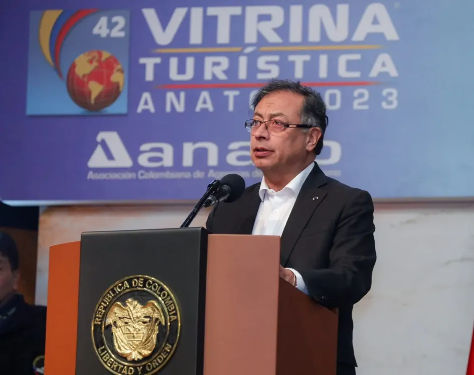Gustavo Petro durante su intervención en Anato
