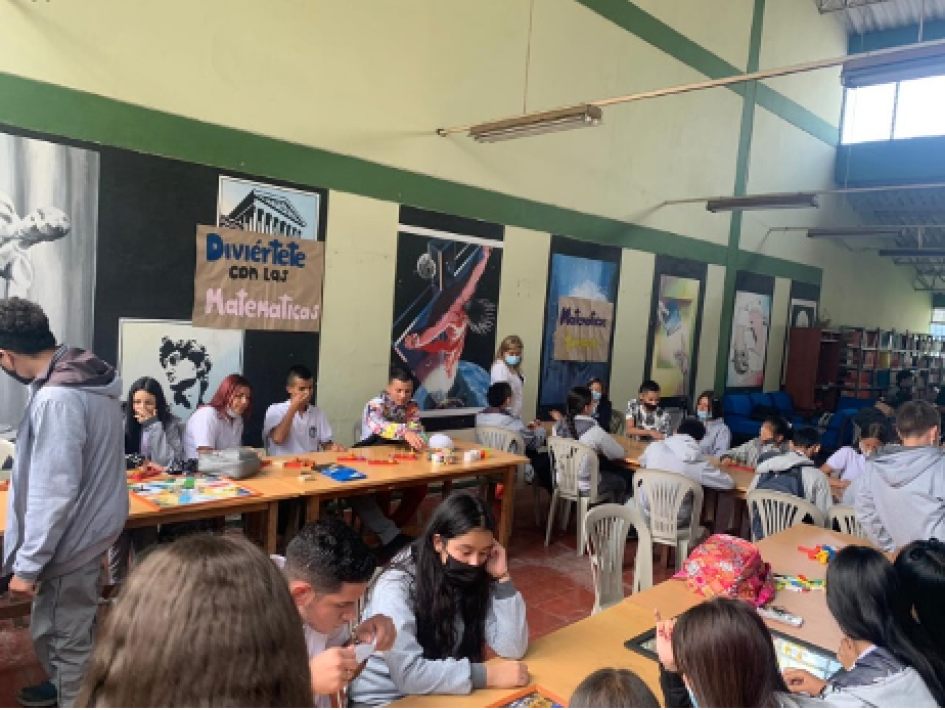 Estudiantes de básica primaria realizaron juegos matemáticos durante los concursos del 2022.