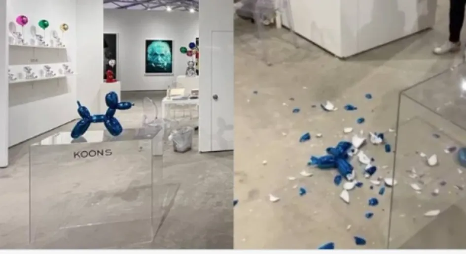 La escultura de Jeff Koons.