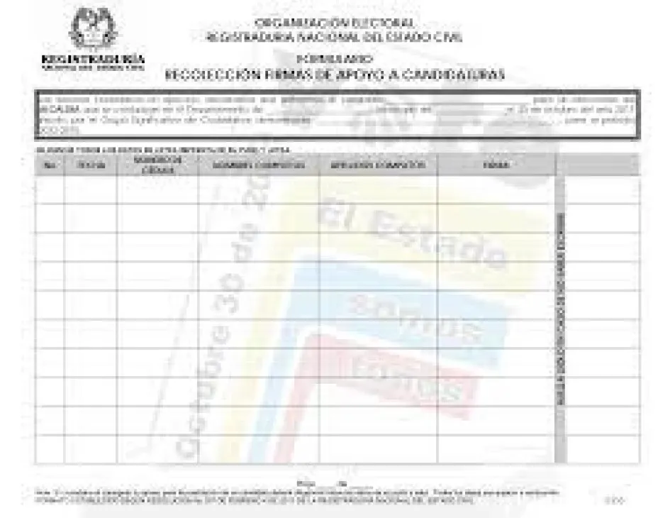 recolección de firmas