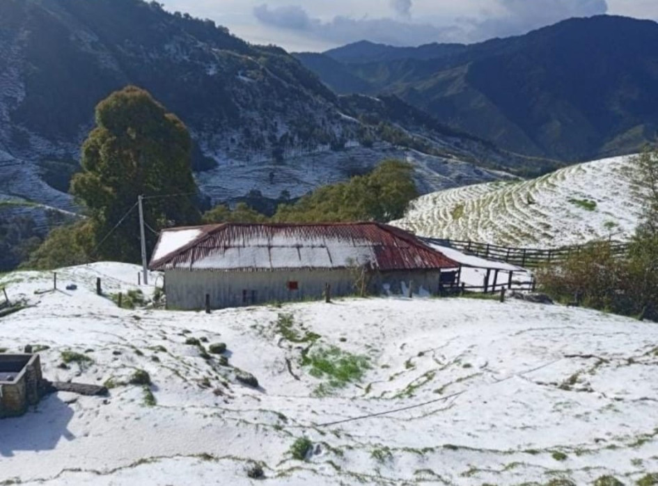 granizada en zona rural de San Félix