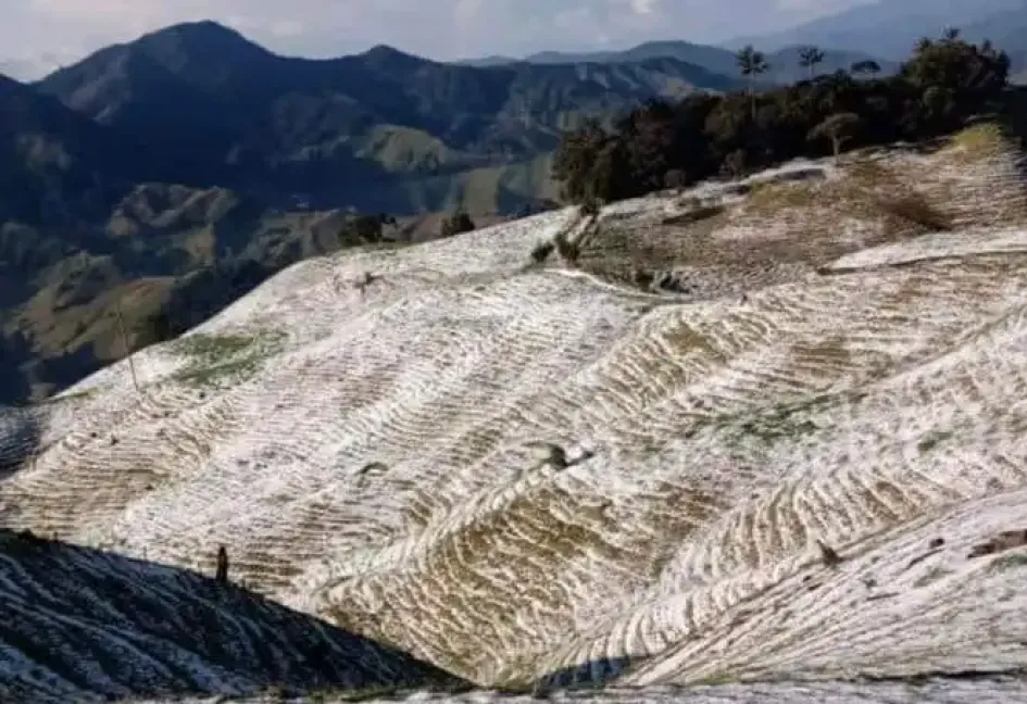 Granizada en San Félix (Salamina). 