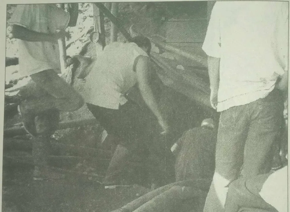 Labores de rescate del cuerpo, que resultaron infructuosas.