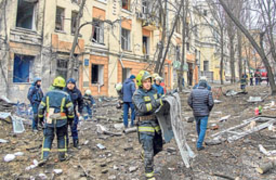 Foto de los continuos ataques de Rusia contra Ucrania, en una guerra que ya cumple el año.