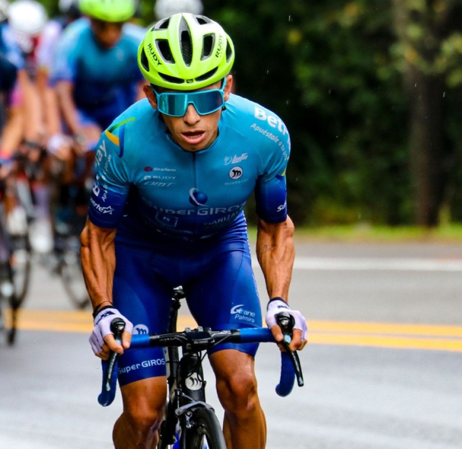 Dídier Alonso Chaparro, ciclista caldense que actualmente lidera la Vuelta al Sur.