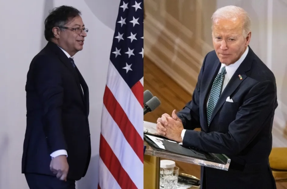 Gustavo Petro y Joe Biden, presidentes de Colombia y Estados Unidos.