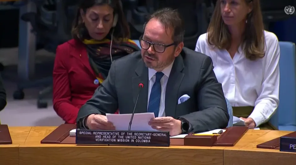 Carlos Ruiz Massieu en su intervención en la ONU.