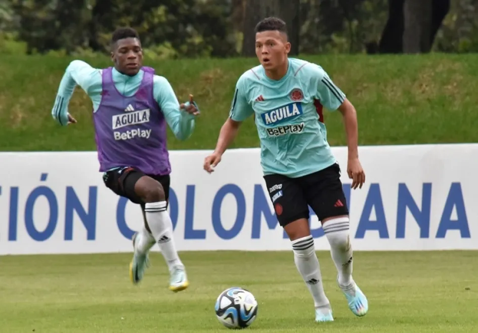 Entrenamiento de la Selección Colombia Sub-20 en la Sede Deportiva de Bogotá.