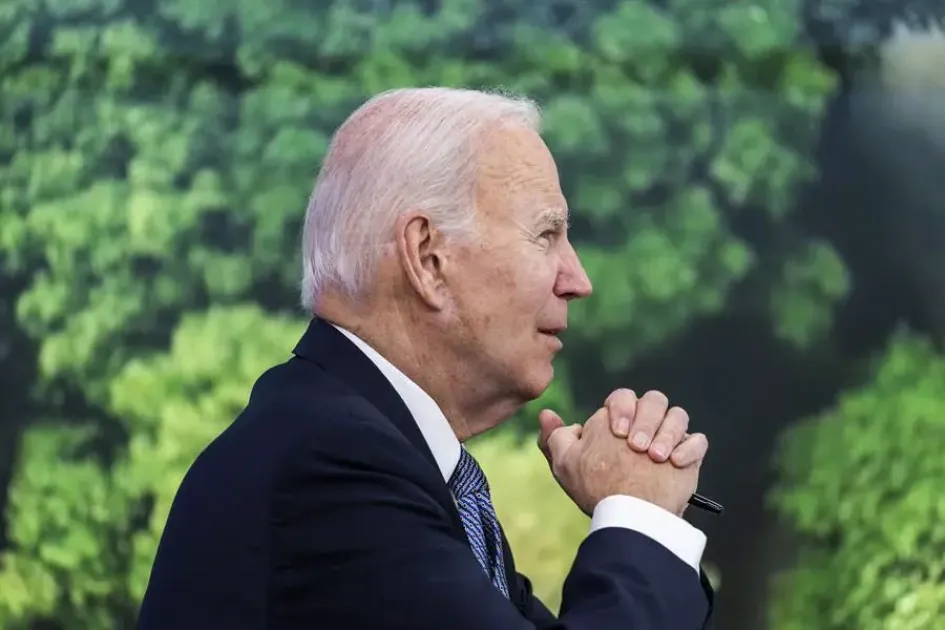 Presidente de Estados Unidos, Joe Biden, asiste de manera virtual en el Foro de Grandes Economías sobre Energía y Clima. 