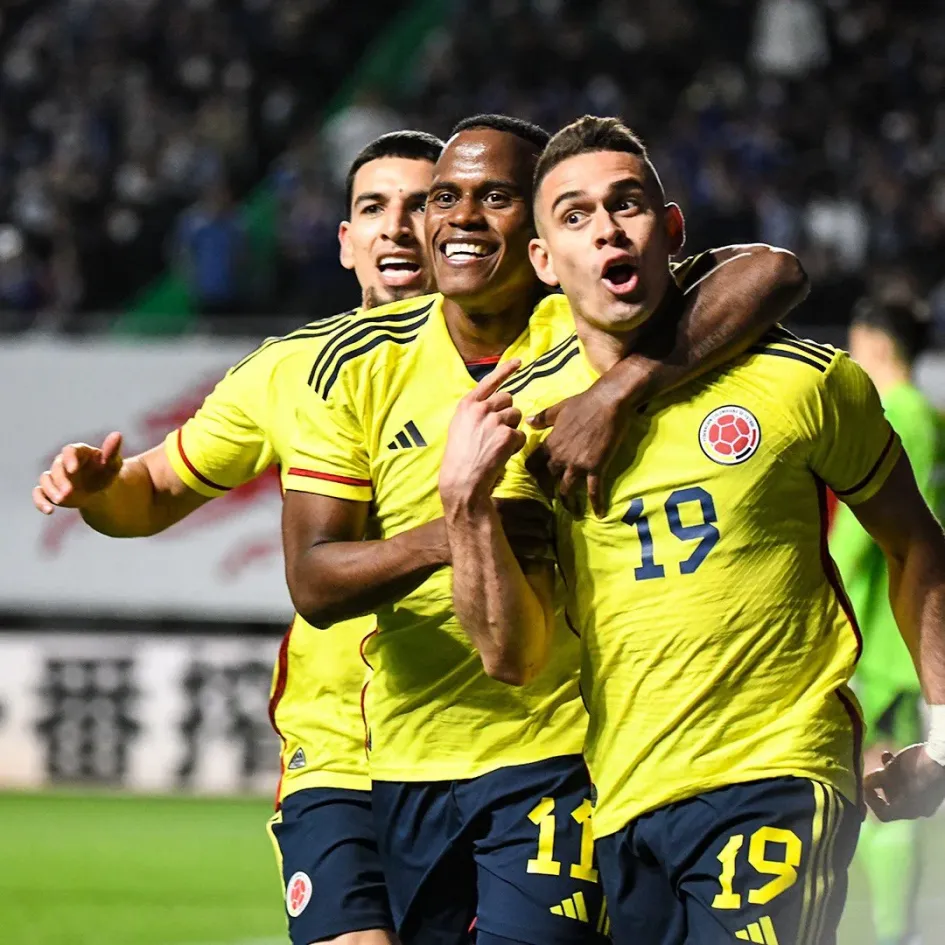 Selección Colombia en el partido amistoso ante Japón. 