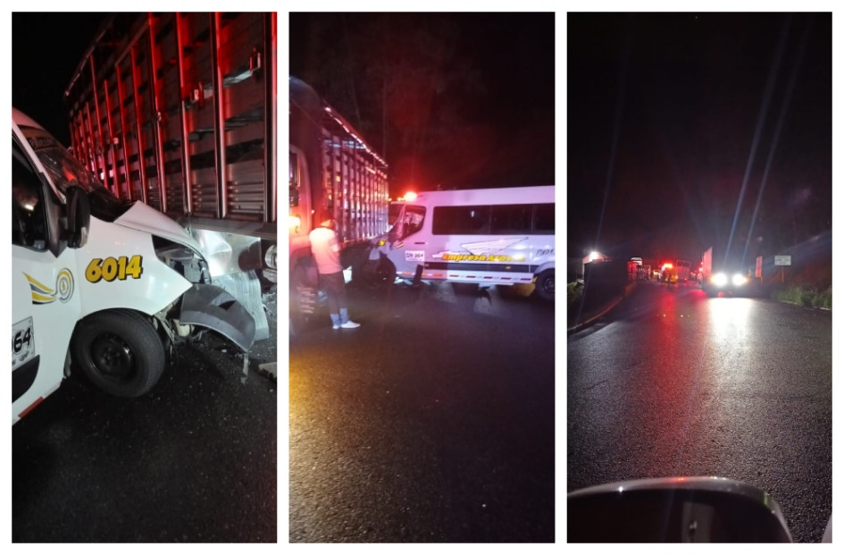 El accidente, ocurrido sobre las 7 de la noche de este miércoles, obligó el cierre total de la vía Manizales - Bogotá.