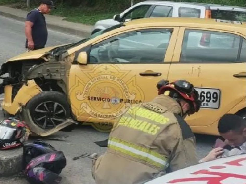 Este es el accidente de tránsito del taxi. 
