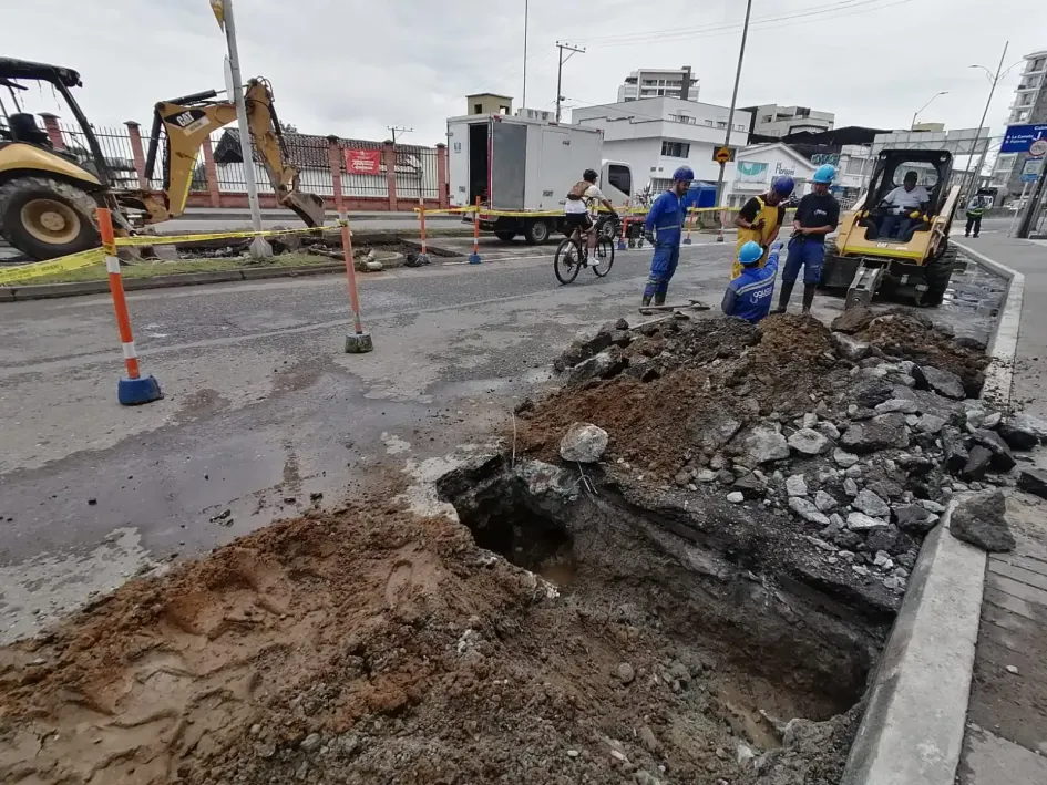 Zona donde se está realizando la reparación en Milán. 