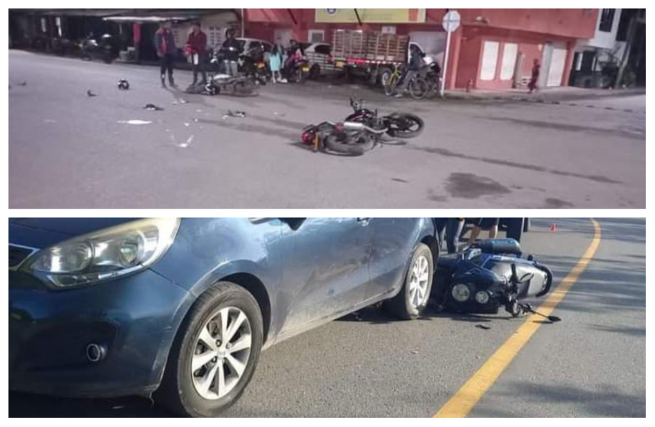 Arriba, el accidente de Supía. Abajo, el de Neira.