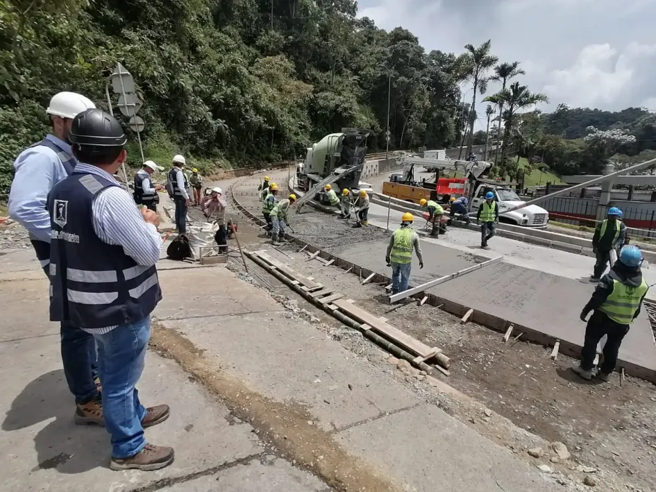 Las obras en el sector de Los Cedros. 